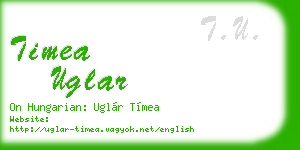 timea uglar business card
